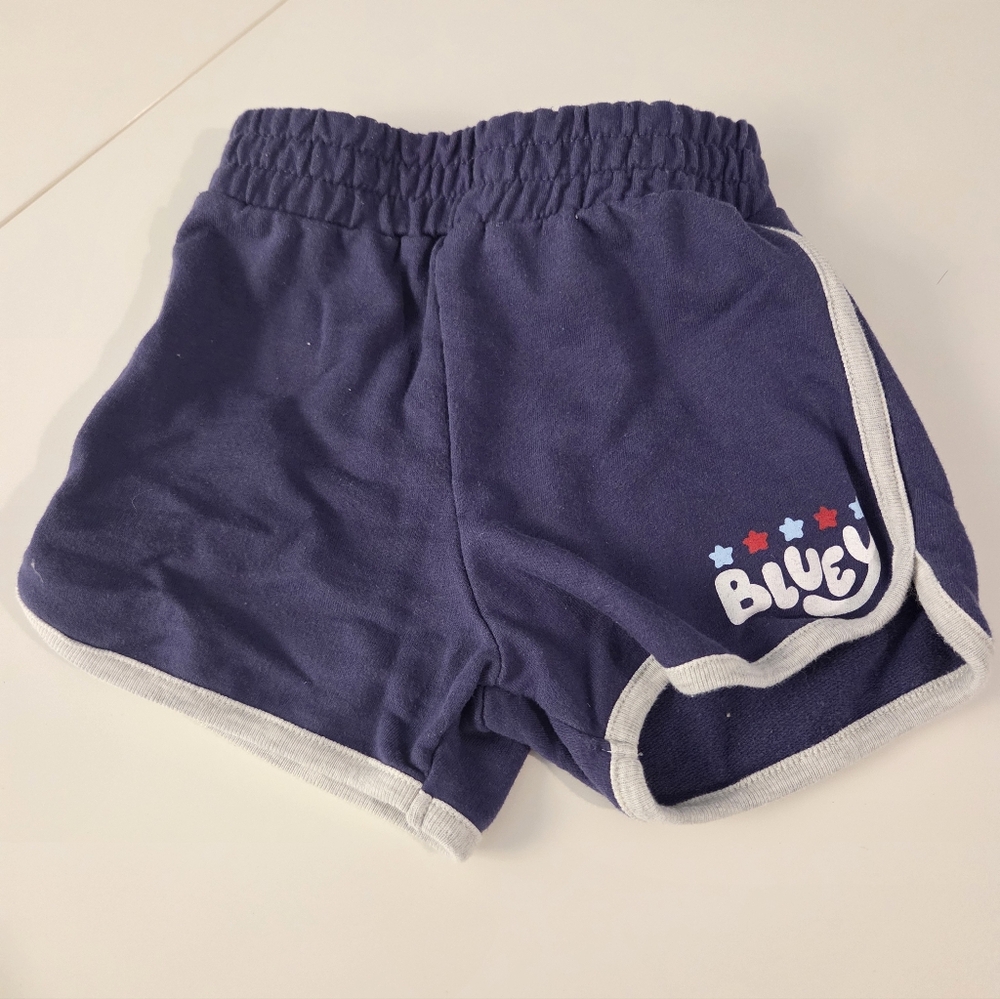 Bluey - Bluey and Bingo Short Sleeve Tee And Shorts - Red & Blue Stripes - 3T - Picture 5 of 7